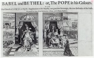 Babel and Bethel: or, the Pope in his Colours, 1679 by English School